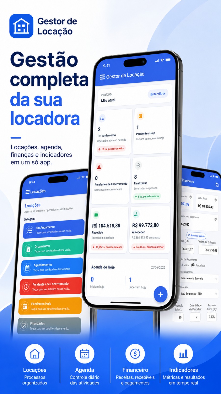 Cadastro de clientes no sistema Gestor de Locação